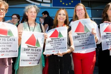 Mujeres de la flotilla a Gaza