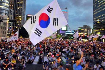 Manifestación en Corea del Sur