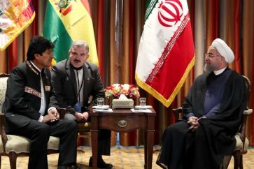 Evo Morales y Hassan Rohani