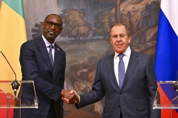 Abdoulaye Diop y Serguei Lavrov