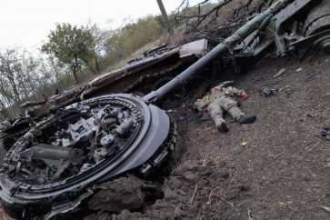 Tanque ucraniano destruido