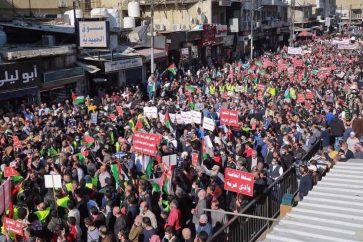 Manifestación en Ammán contra el acuerdo "agua por energía con "Israel"