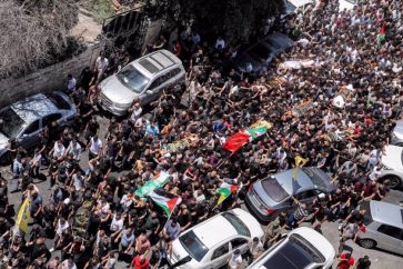 Funeral de los muertos palestinos en Yenín