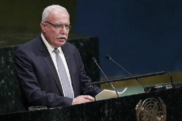 El canciller palestino, Riyad al-Maliki