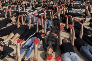 protesta-familiares-detenidos-tel-aviv