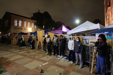 Campamento de solidaridad con Palestina en la Universidad de Los Angeles (UCLA)