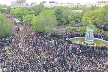 Multitud despide a Raisi en Tabriz