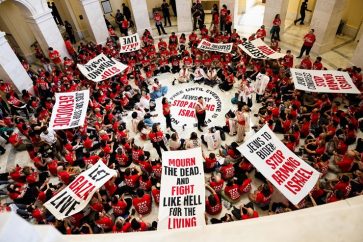 Manifestación de judíos contra Netanyahu en el Capitolio de EEUU