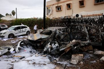 Bombardeos de Hezbolá en Betah Tekbah, al este de Tel Aviv