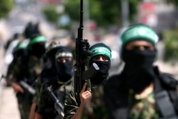 Combatientes de Al-Qassam en Gaza