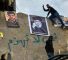 Retratos del líder mártir de Hezbolá y varios combatientes mártires en Kfar Kila, cerca de la frontera