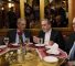 Araghchi con tres antiguos ministros de Exteriores egipcios
